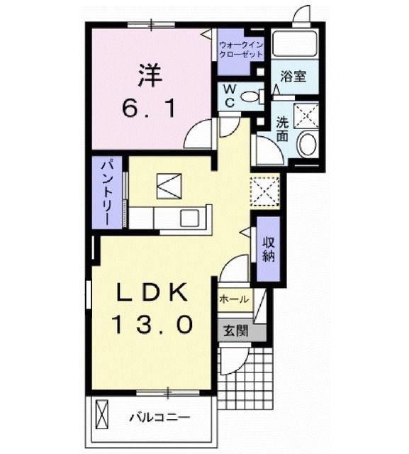 メゾン 秀光 A(1LDK/1階)の間取り写真