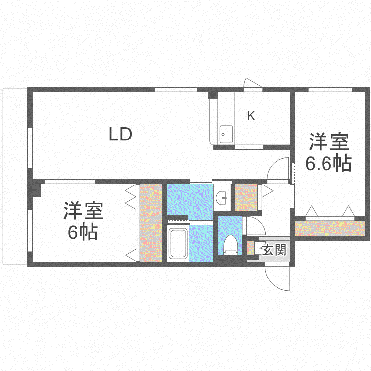 S.T.COLLINE(2LDK/3階)の間取り写真