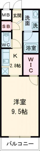 ステラウッド高鷲II(1K/1階)の間取り写真