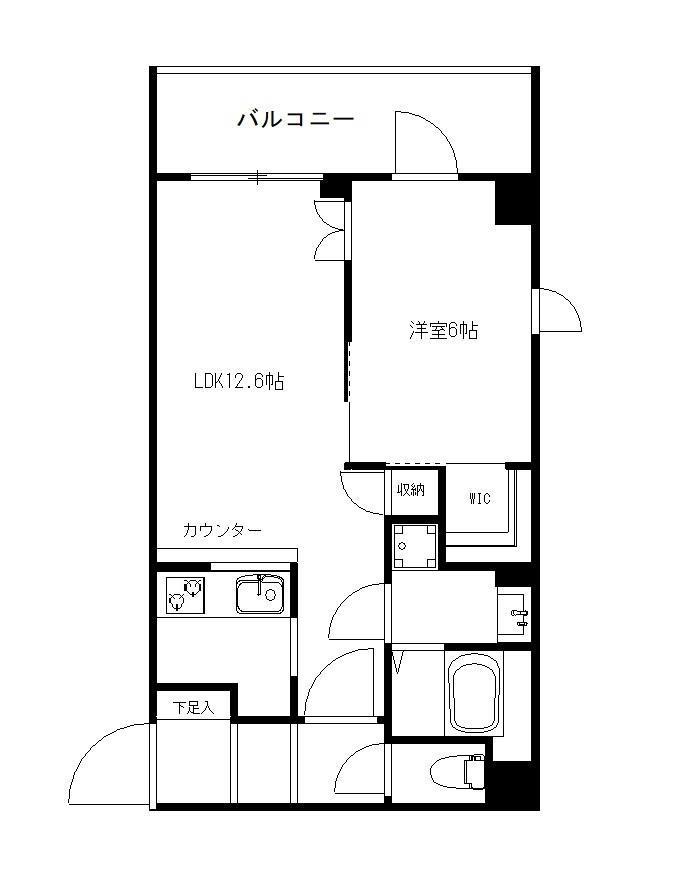 天王町ガーデンテラス(1LDK/4階)の間取り写真