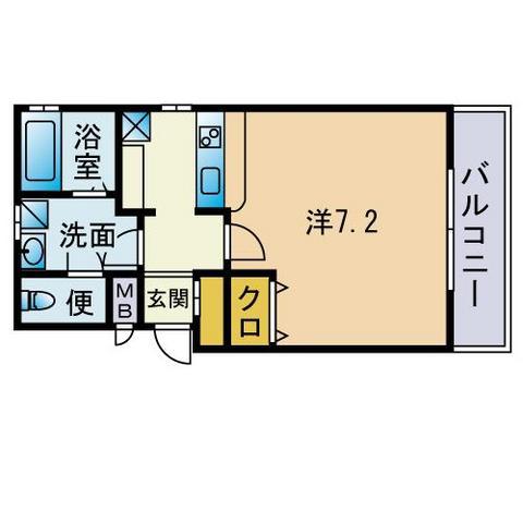 アミティ今川(1K/9階)の間取り写真