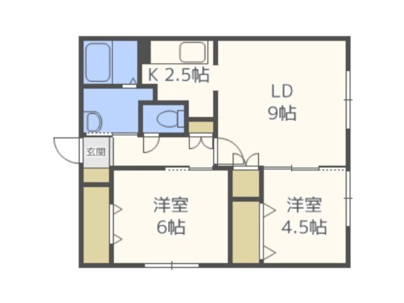 スマイルハウス(2LDK/1階)の間取り写真