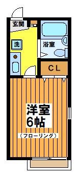 京王線 代田橋駅 徒歩5分 2階建 築23年(1K/2階)の間取り写真