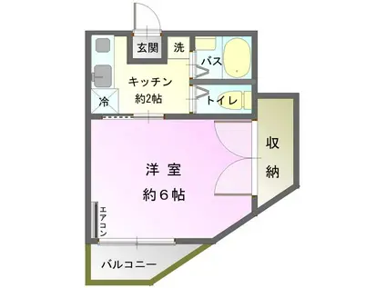 サウザントハウスIII(1K/3階)の間取り写真