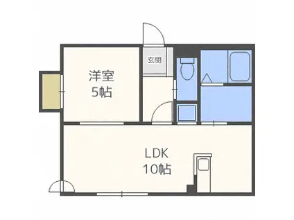 マイスター渋谷マンション(1LDK/4階)の間取り写真
