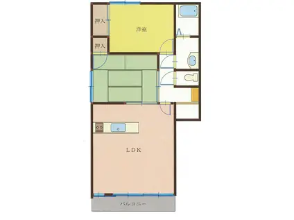 レグルス豊田(2LDK/2階)の間取り写真
