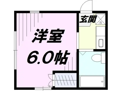 サンライズ(ワンルーム/1階)の間取り写真