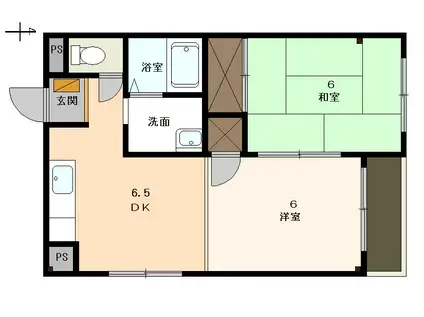 マンションサクセス1(1LDK/2階)の間取り写真
