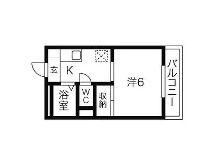 ファミール長久手(1K/1階)の間取り写真