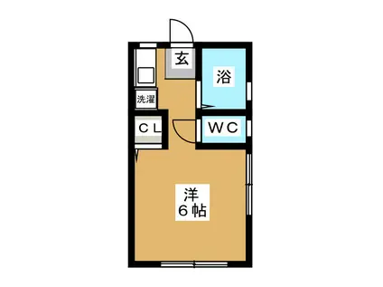 メゾンWATANABE(ワンルーム/1階)の間取り写真