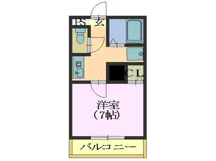 OHBAYASHI HOUSE(1K/2階)の間取り写真