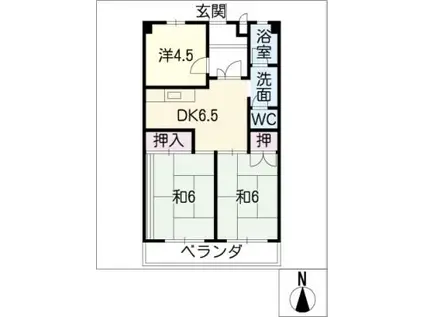 パークマンション長山(3DK/3階)の間取り写真