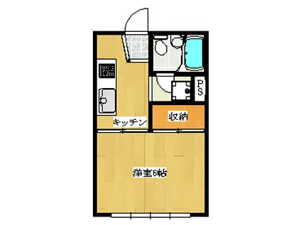 クイーンローズ(1K/3階)の間取り写真