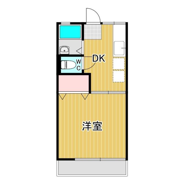 シティハイムアクトレス(1K/2階)の間取り写真