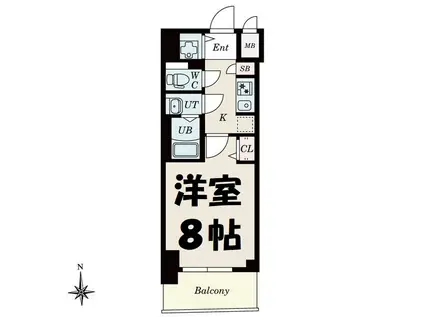 S-RESIDENCE栄イースト(1K/9階)の間取り写真