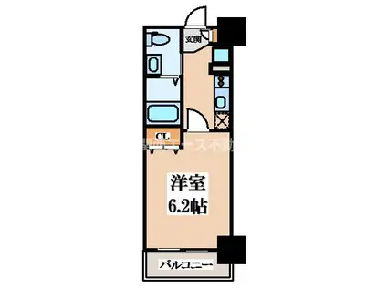 プレサンスNEO長堂アウローラ(1K/4階)の間取り写真