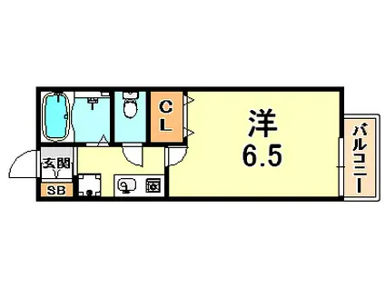 プチROKKO151(1K/1階)の間取り写真