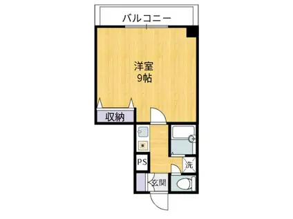 西津田中村コーポ(1K/2階)の間取り写真