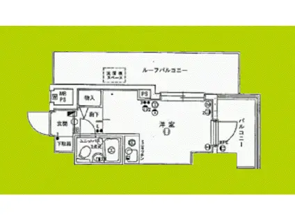 ホーユウコンフォルト東住吉(ワンルーム/7階)の間取り写真