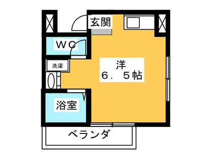 ウィスタリア東静岡(ワンルーム/2階)の間取り写真