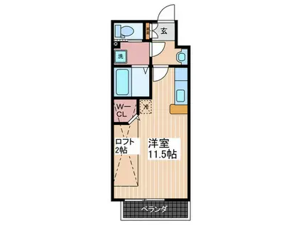 KATAYAMABLDG19(ワンルーム/6階)の間取り写真