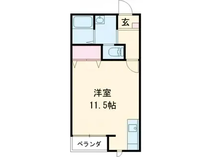 K&J出来島(ワンルーム/1階)の間取り写真