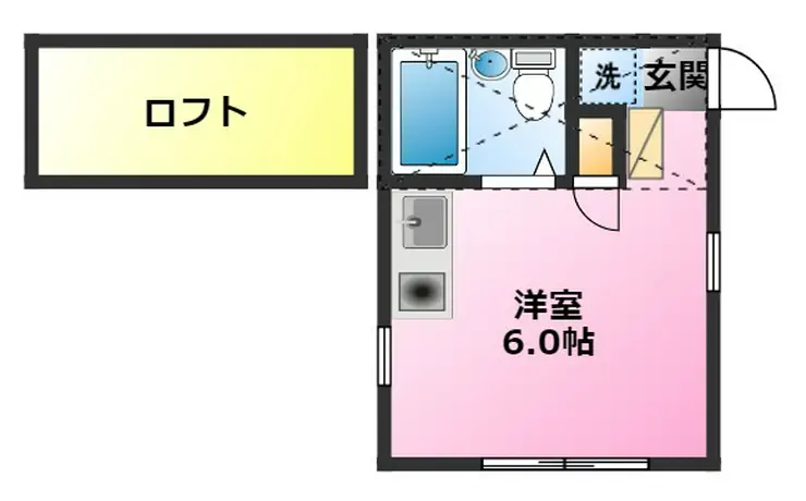 サンハイツ梶ヶ谷 2階階 間取り