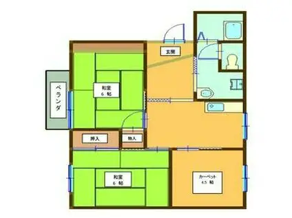 第2コーポヤマモト(3DK/2階)の間取り写真