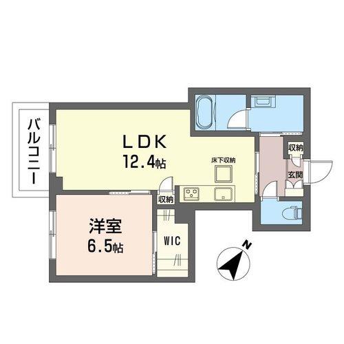 アンビシア(1LDK/1階)の間取り写真