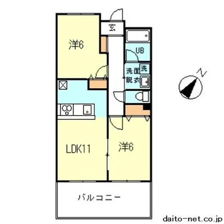 リバーデール 2階階 間取り