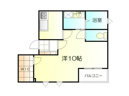 FOOT QUEST(1K/2階)の間取り写真