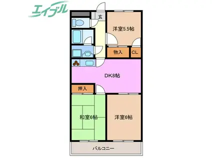 RAUM AZALEE(3LDK/4階)の間取り写真