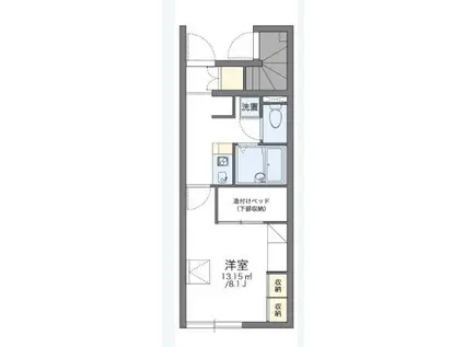 レオパレスプロヴァンス007(1K/1階)の間取り写真