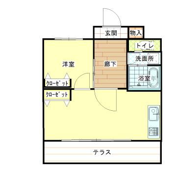 レンブラントハイツ(1LDK/2階)の間取り写真