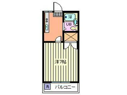 しずかハイツ(1K/2階)の間取り写真