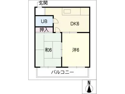 コーポSTT(2DK/2階)の間取り写真