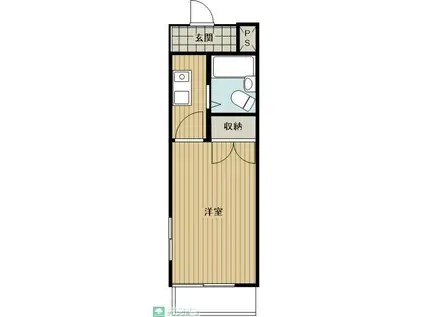 グリーンハイツコバヤシ(1K/1階)の間取り写真