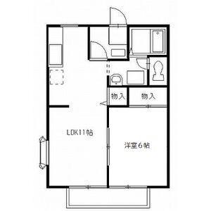 アムールアドニスI(1LDK/1階)の間取り写真