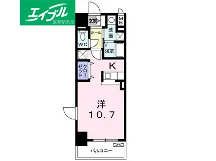ボナール(1K/1階)の間取り写真