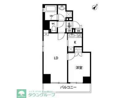 ボンナチュール入谷(1LDK/4階)の間取り写真