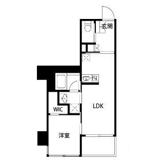 THE天神シティ(1LDK/10階)の間取り写真