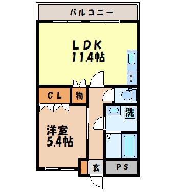 コール・フェリーチェ(1LDK/1階)の間取り写真