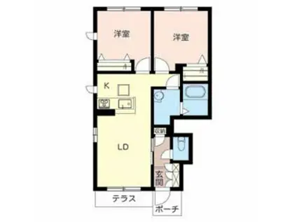 シャーメゾン青山北(2LDK/1階)の間取り写真