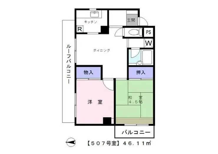 デューク菊川 5階階 間取り