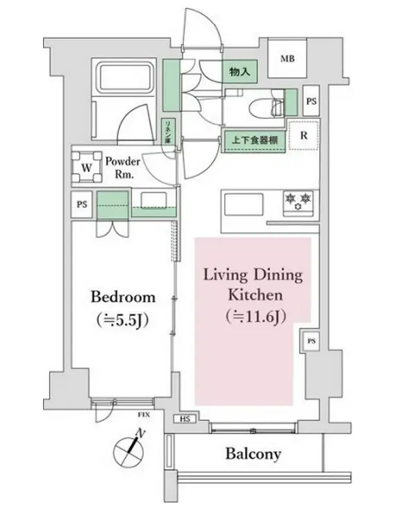 オープンレジデンシア神楽坂若宮町 2階階 間取り