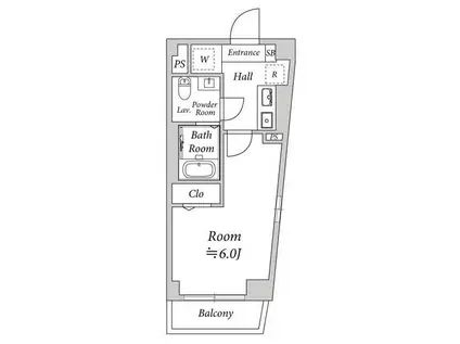 リベルテ北浦和(1K/3階)の間取り写真