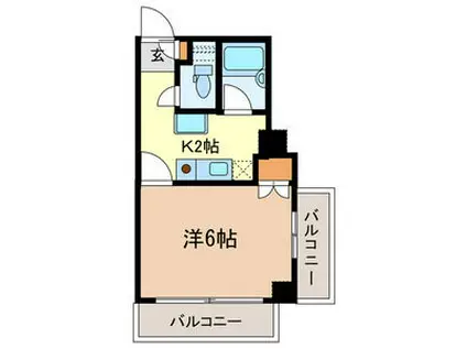 SUNMALL蕨(1K/4階)の間取り写真