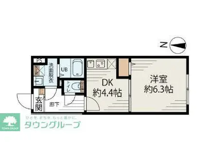 アルファ南千住(1DK/3階)の間取り写真