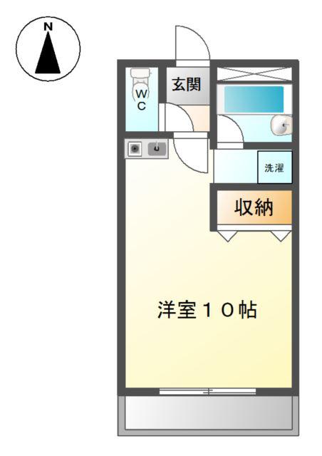 エスポアファーストI(ワンルーム/1階)の間取り写真