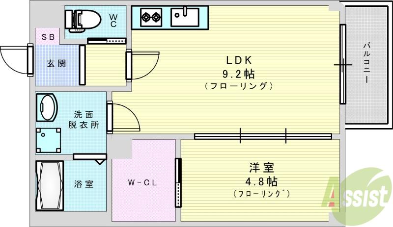 NUT SYOJAKU(1LDK/1階)の間取り写真